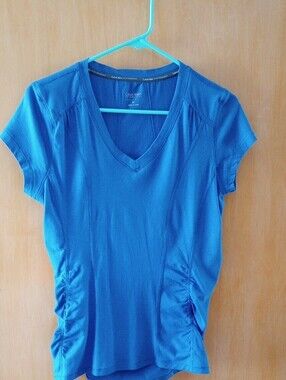 Calvin Klein Blue V-Neck Short Sleeve Tee